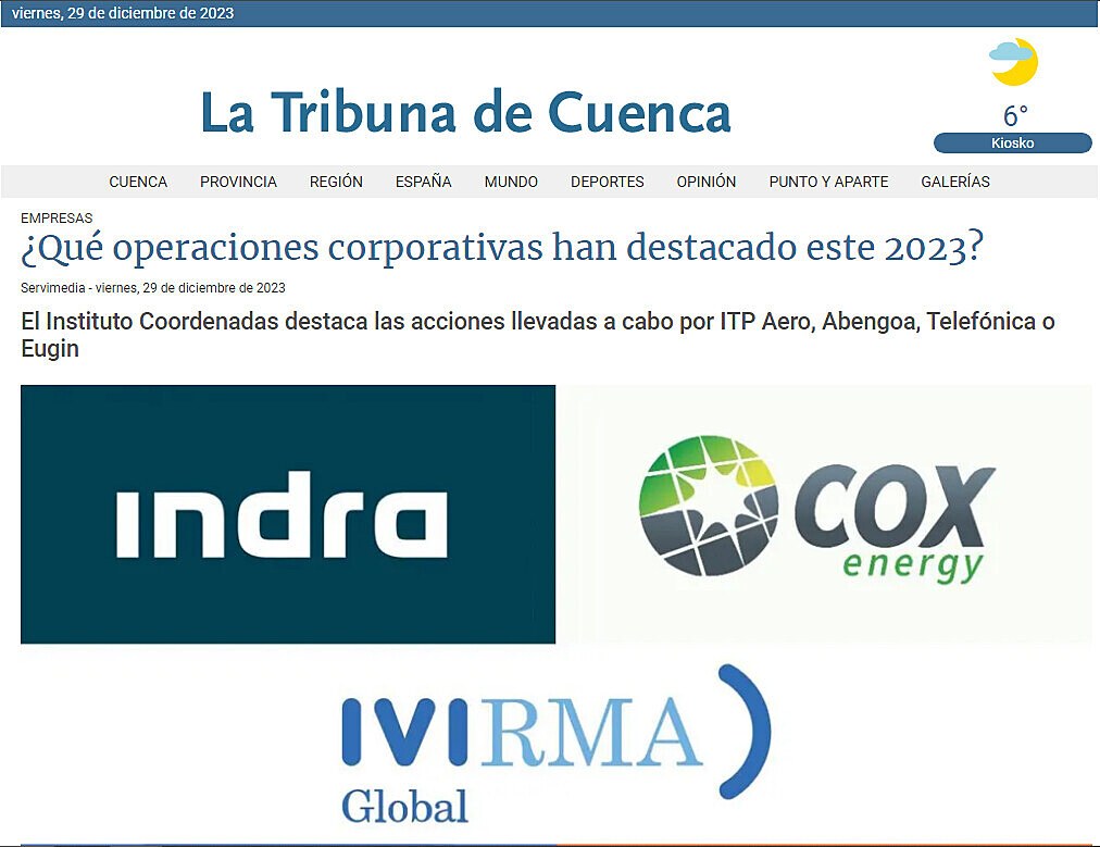 Qu operaciones corporativas han destacado este 2023?